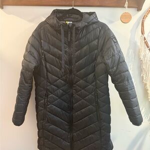 Lole Black Quilted Hooded Jacket